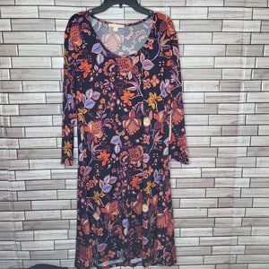 New Sunny Leigh Women's Large Dress Floral Carolyn Print Long‎ Sleeve Outfit